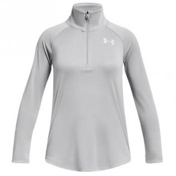 Under Armour Girls' Tech Graphic 1/2 Zip Long Sleeve T-shirt - Lightweight Activewear for Kids
