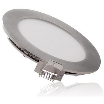 Placa LED 9W 720Lm P.F. 0.99 Níquel Satinado 230V AC