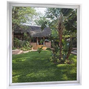MYCARBON Mosquitera Adhesiva Ventana Cortable 2 Pcs 170x180cm Blanca Anti Moscas con Cuchillo