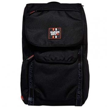 Superdry Semester Rucksack, Mochila para Hombre, Negro