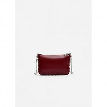 Stradivarius Burgundy Mini Beaded Bag OS