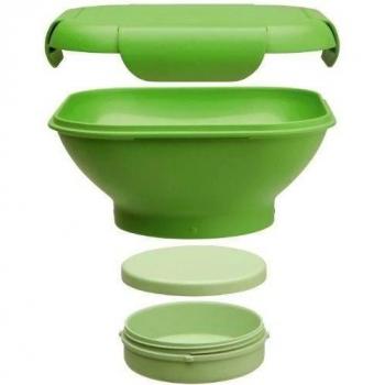 Aladdin Papillon - Set de 4 contenedores para lleva comida, color verde