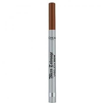 L'Oreal Paris Micro Tatouage Unbelieva Brow Eyebrow Pencil - 105 Brunette, Smudge-proof Felt Tip Pen with Trident Tip, Up to 24H Hold, Microblading Effect