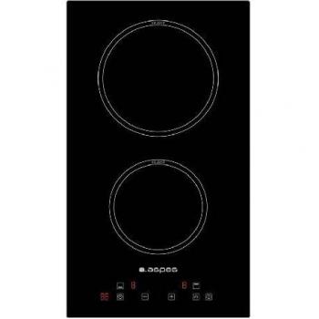 Placa Vitrocerámica Aspes AV2300 2 Zonas Control Táctil 29 cm