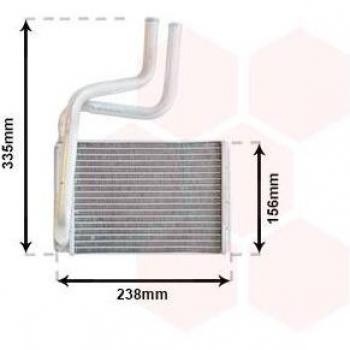 Radiador de calefacción VAN WEZEL 18006286 con características de alto rendimiento, diseño compacto, fácil instalación y compatibilidad con varios modelos de vehículos
