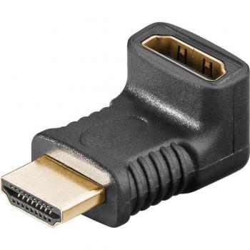 Adaptador HDMI 90° Vertical, 8K @ 60 Hz, Dorado, Conector Macho a Hembra