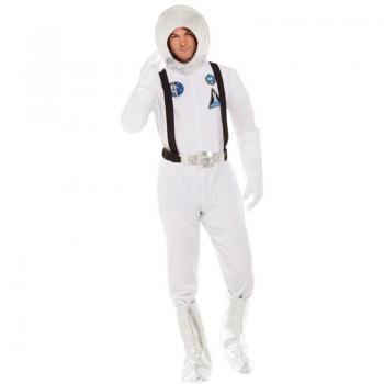 Traje de Astronauta Galáctico Blanco para hombre con Casco y Accesorios