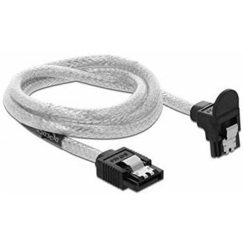 Cable SATA 6 Gb/s Interno Recto a Angulado Abajo 0.7 m Transparente