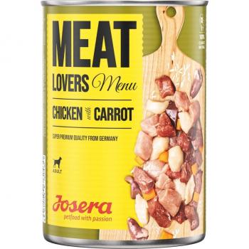 Josera Meatlovers Menú 6 x 800 g Comida Húmeda para Perros - Pollo con Zanahorias
