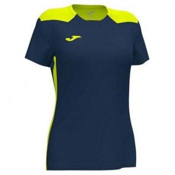 Joma Championship VI Women's Short Sleeve T-Shirt Navy Fluor Yellow