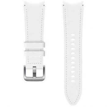 Correa Híbrida de Cuero para Galaxy Watch 4/5/6 (20 mm, S/M) Blanca