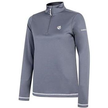 Dare 2b Lowline Core Stretch Warm Backed Quick Drying Half Zip Ski & Snowboard Active Fleece Layer Capa Intermedia elástica, Mujer, Gris, 18