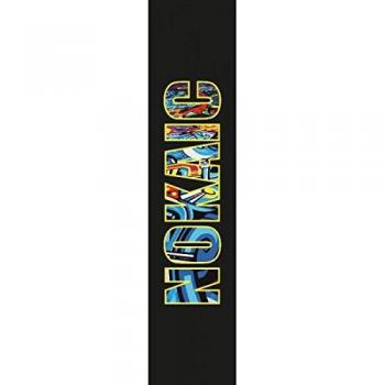Grip Tape para Patinete Freestyle Nokaic Rainbow NO32 Blue Logo con diseño de graffiti, alta adherencia, resistente al desgaste y fácil de aplicar