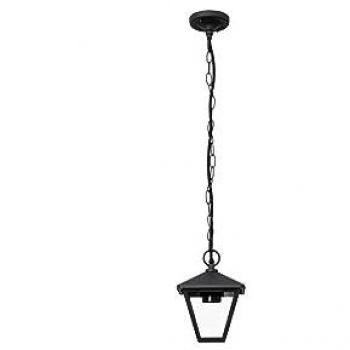 Colgante Dornela IP44 1xE27 Aluminio y Cristal Antracita
