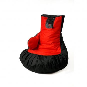 Sako Bolsa Pouffe Guante de Boxeo Negro-Rojo XL 100 x 80 cm