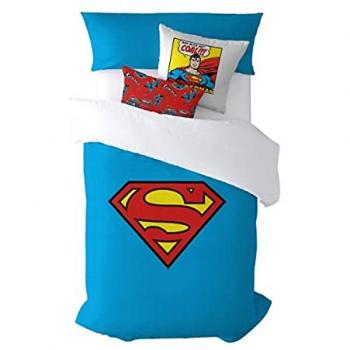 Funda Nórdica Superman 100% Algodón con Botones Multicolor 180 x 240 cm para Cama de 105