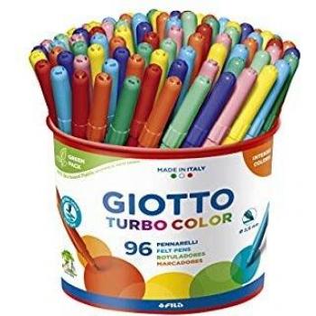 Giotto 2 x 521500 - Rotuladores Turbo Color Punta Fina, 0,5-2 mm, Paquete de 96 unidades - 2 paquetes