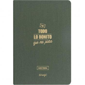 Diario Personal Mr. Wonderful Todo Lo Bonito Que Me Pasa - Tamaño 15x21 cm, Espesor 2 cm