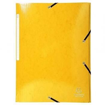 Carpeta Iderama con gomas y 3 solapas, capacidad máxima, 425 g/m2, A4, cartón amarillo