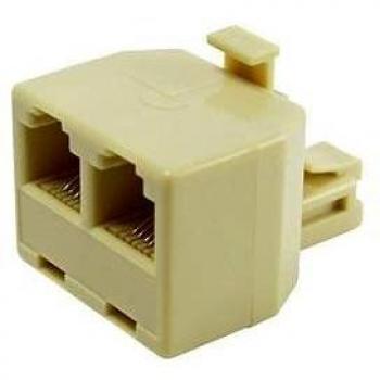 ElectroDH Adaptador Telefono RJ12 6P6C 1 Macho A 2 Hembras 39.015/6/6