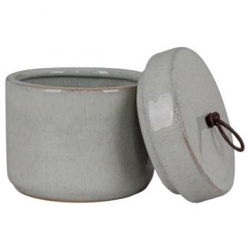 Jarrón Decorativo Epikasa de Gres Gris - 10,5x10,5x10 cm
