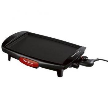 Moulinex CB560811 - Plancha de asar eléctrica, 1800 W, acero/termoplástico, negro/rojo