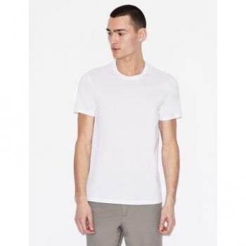 Camiseta Básica de Algodón Armani Exchange para Hombre, Manga Corta, Color Blanco, Talla XS, Casual 2024