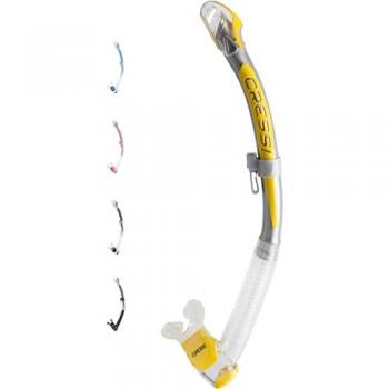 Tubo de buceo Cressi Corfu, color plata/amarillo, unisex-adulto, talla única