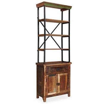 vidaXL Aparador y Estantes 65x30x180 Madera Reciclada Consola Mueble Auxiliar