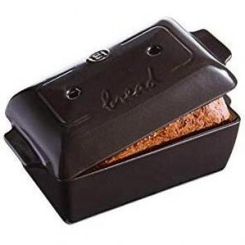 Molde para pan rectangular de cerámica Emile Henry 28 x 13 cm antracita