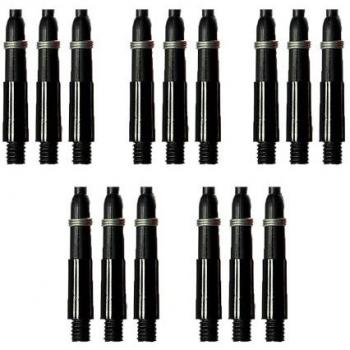 Cañas Dardos Dardos con anillo de muelle – Longitud aprox. 3,0 cm – Negro – 15 unidades)
