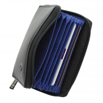 Mala 552_5 - Tarjetero de Piel con protección RFID, Color Negro
