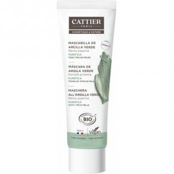 Cattier Mascarilla de Arcilla Verde para Piel Grasa con Menta, 100 ml