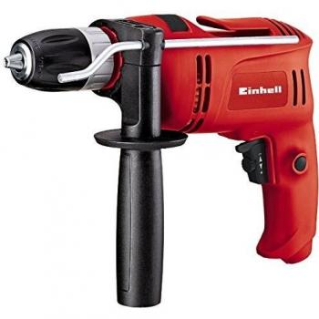 Einhell Taladro percutor atornillador eléctrico con cable - TC-ID 650 E. 650 W, 240 V, 2600 RPM, 2 funciones: perforación y taladro de percusión. Control de velocidad. Con gancho para cinturón