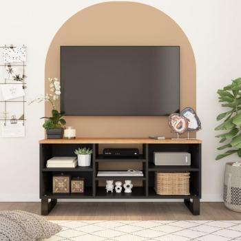 Mueble de TV 100x33x46cm Acacia de madera maciza y madera multicapa vidaXL