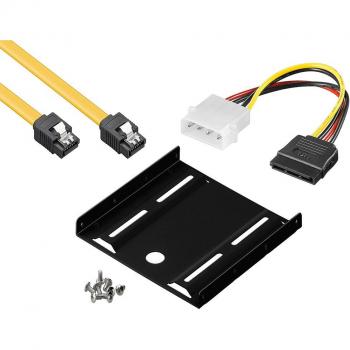 baytronic - Carcasa para Discos Duros de 2,5/SSD de 3,5 Einbaurahmen + 50cm SATA Kabel
