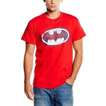 DC Comics Batman Japanese Logo 2-camiseta Hombre    Rojo rosso Large