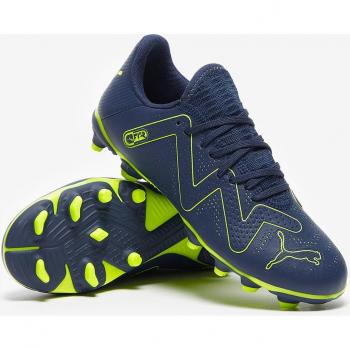 PUMA FUTURE PLAY FG/AG JR - Botas de fútbol para niños, diseño ligero y flexible, suela FG/AG para césped natural y artificial, tecnología de ajuste adaptable, parte superior sintética con zonas de toque mejoradas,