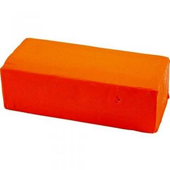 Arcilla suave, tamaño 13 x 6 x 4 cm, color naranja neón, 500 g