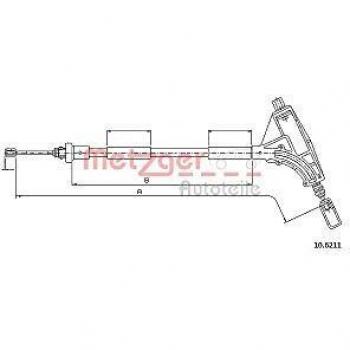 Cable de Freno de Mano Metzger 10.6211 para Peugeot 406 Berlina, Coupe y Break