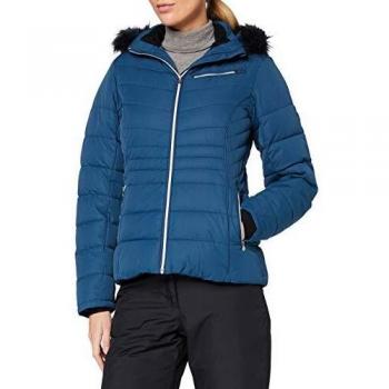 Dare2b Glamorize Waterproof & Breathable High Loft Insulated Ski & Snowboard Jacket with Detachable Faux Fur Hood and Snowskirt Jackets Waterproof, Mujer, Blue Wing, 8