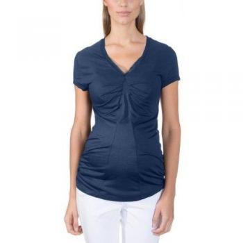 Bellybutton - Blusa premamá de manga corta para mujer, talla 38, color azul oscuro 41200