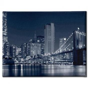 Impresión sobre Lienzo Nueva York 2, Poliéster Multicolor, Madera, 100x3x70 cm