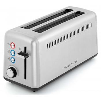 Tostadora Riviera & Bar QGP480 - 2 Ranuras Extra-Largas - 1500W - Acero Inoxidable