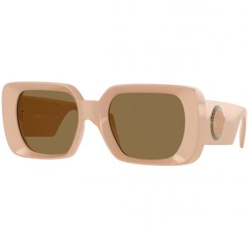 Versace VE4473U 548973 Women's Injected Square Sunglasses in Beige and Brown, Size 54
