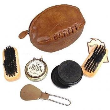 Kit de época Limpiabotas Tan cuero de la PU En Pelota de rugby