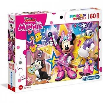 Clementoni- Puzzle Suelo 60 Piezas Minnie Happy Helpers, Multicolor