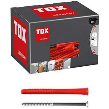 TOX Taco largo universal Constructor XL 8 x 80 mm + tornillo, 50 piezas, 022102301