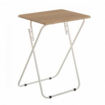MESA CUADRADA PLEGABLE NATURAL METAL/MDF 47X37.50X65 CM