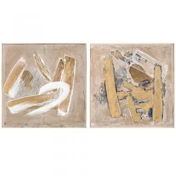 Cuadro DKD Home Decor 92 x 4,5 x 92 cm Abstracto Urbano (2 Unidades)